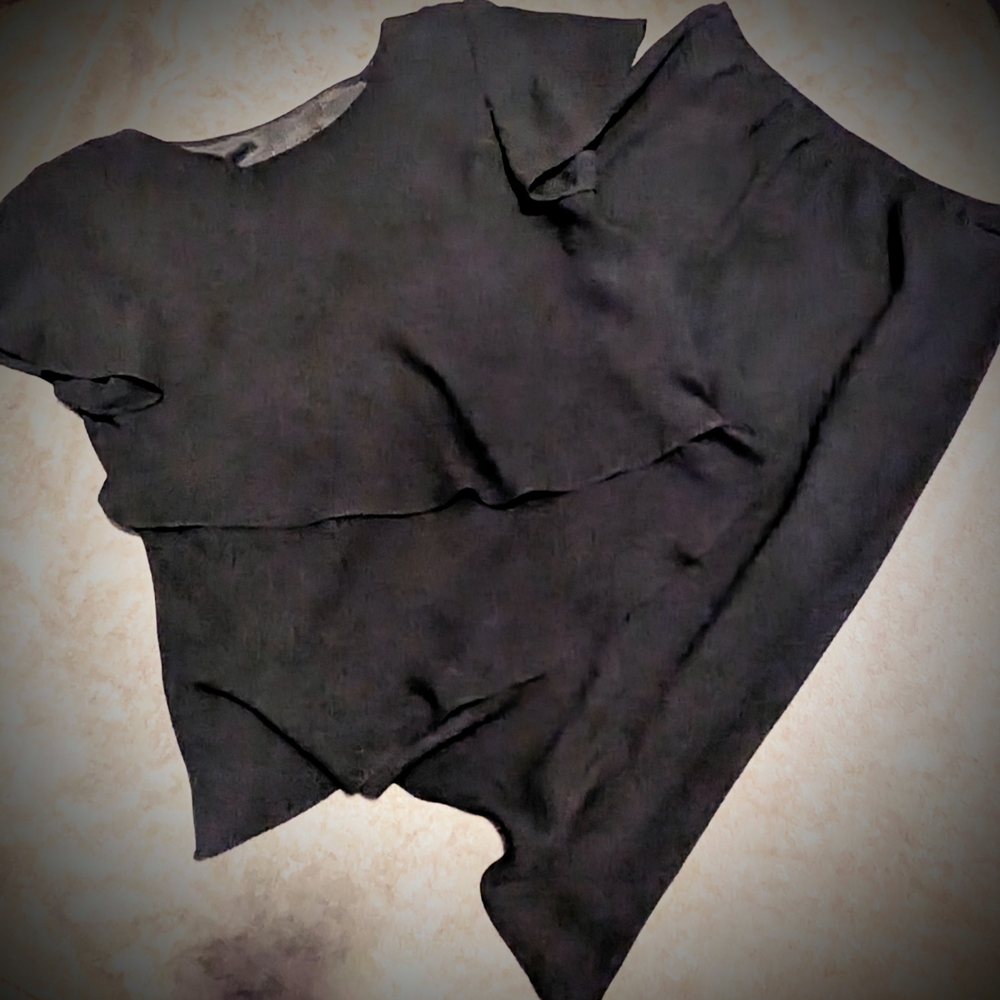 S.L. Fashions Black Skirt Set